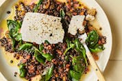 Marinated lentils with spiced walnuts and lotsa basil from Cook This Book.