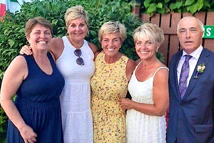 Five siblings from Dominion are headed to Toronto Thursday for a taping of the Canadian Family Feud show, including from the left, Velda Ann Balcom, Carmella Facchin Murphy, Lisa Facchin, Cathy Facchin Gillis and Angelo Facchin, now of Toronto, in this family photo taken from Facebook. CONTRIBUTED