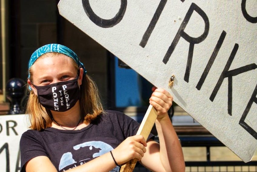 Lilian Hougan-Veenma, a Grade 12 student at Citadel High School in Halifax, is part of Climate Strike Halifax, a group that has organized a climate justice rally for Friday at noon. - Contributed