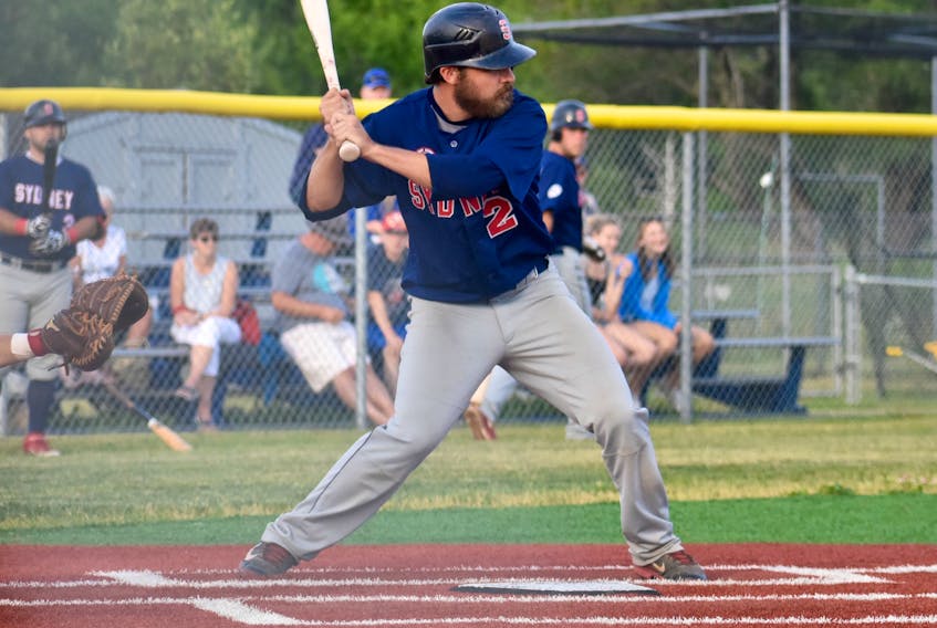 In this file photo, Mike Tobin of the Sydney Sooners is shown at the plate during Nova Scotia Senior Baseball League action at the Susan McEachern Memorial Ball Park in Sydney. Tobin and the Sooners will look to get back in the league championship series on Saturday when they host Dartmouth in Games 3 and 4 in Sydney. JEREMY FRASER/CAPE BRETON POST