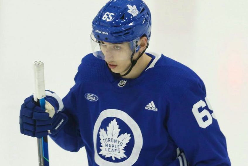 Toronto Maple Leafs Ilya Mikheyev said he’s working on his shot, which could be a lethal mix with both the speed he generates and his active stick. But last year, seven goals in 61 games was a fraction of what he could’ve done by burying more chances. Jack Boland/Toronto Sun