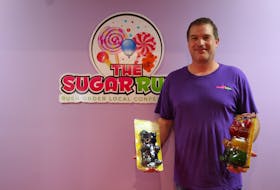 The five-pound gummy bears sold at The Sugar Rush are, in owner Danny Campbell's opinion, one of the things that make his store stand out.