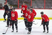  The Ottawa Senators hit the ice at the Canadian Tire Centre on Thursday.