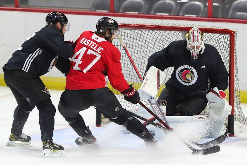  Ottawa Senators goalie Matt Murray, seen at camp Thursday, says, ‘Everything just seems a little bit normal this year.’