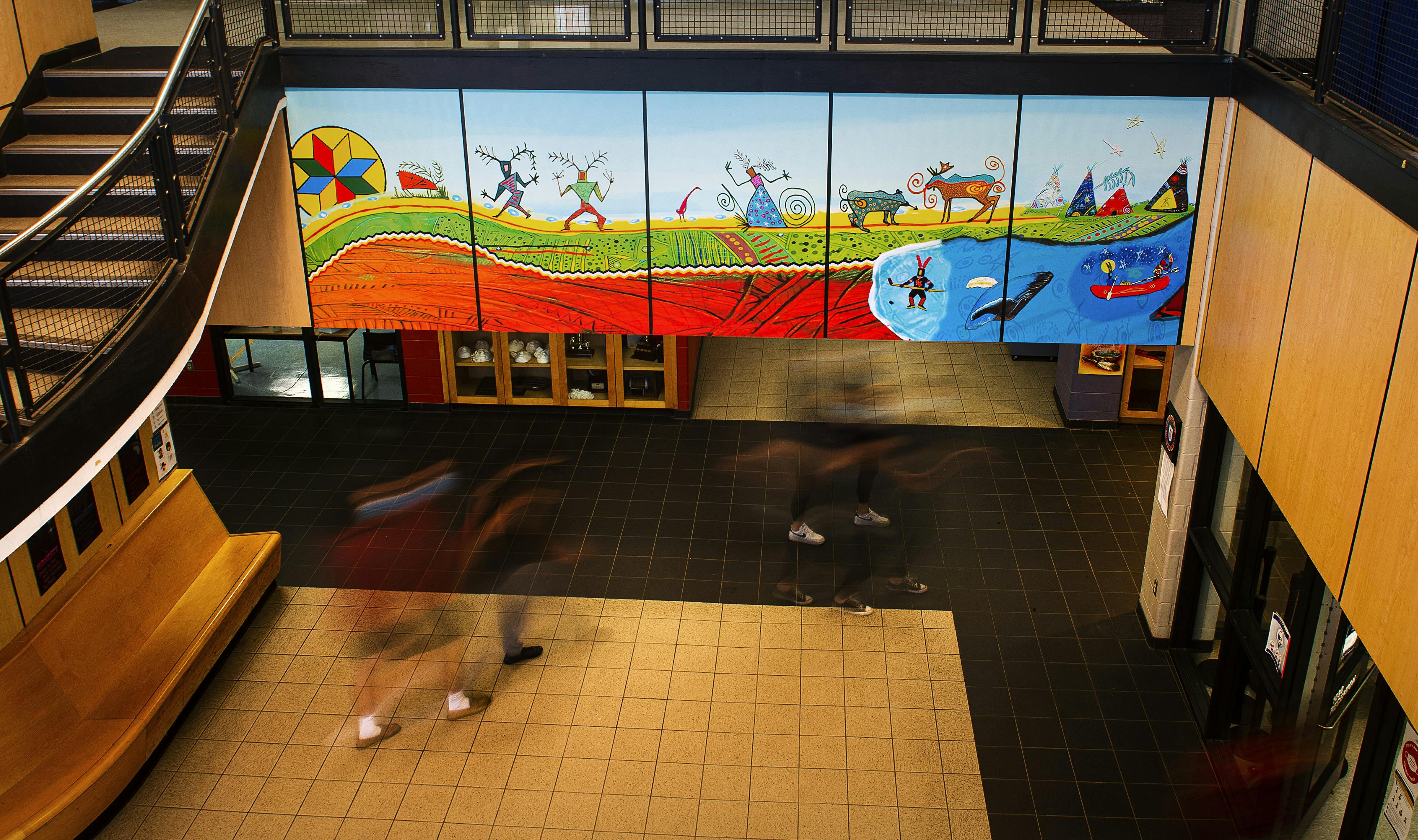 Mural involving student art work brings new colour to Yarmouth s