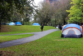 Some tents in Victoria Park in Halifax.