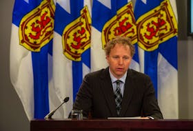 Finance Minister Allan MacMaster provides a budget update at One Government Place on Wednesday, Sept. 29, 2021.
Ryan Taplin - The Chronicle Herald