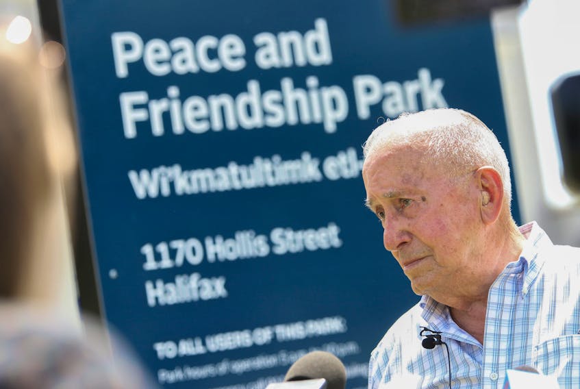 Daniel Paul, a Mi'kmaw Elder and historian, is shown following the renaming ceremony of Peace and Friendship Park in Halifax, June 21, 2021. Paul said there is more awareness about residential schools and the history of settlers and Indigenous peoples in Canada. Tim Krochak/SaltWire Network