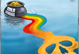 Bruce MacKinnon cartoon for Sept. 3, 2021. Gold mining, toxic waste