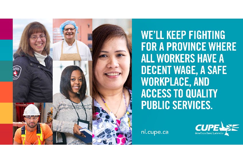 CUPE Newfoundland Labrador President Sherry Hillier says she and the union are saying thank you to CUPE members, friends, allies and to all frontline workers. “We salute you,” she says. - Photo Courtesy CUPE NL.