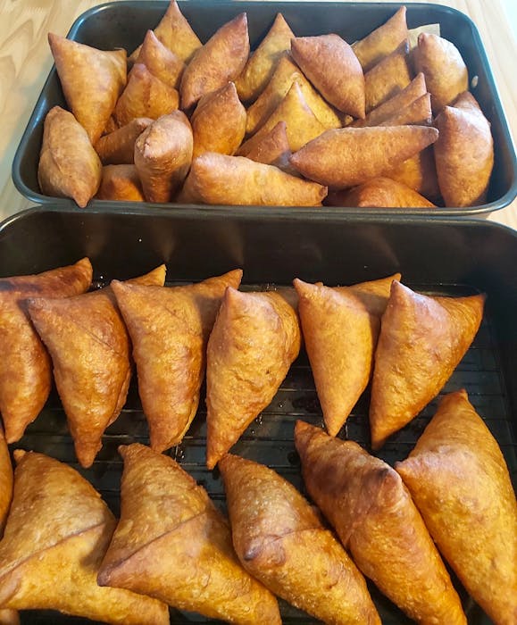 These are some of Sabina Gitiy's samosas. She also does catering for events like family dinners or parties.  - Contributed