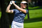 Calgary’s Katy Rutherford competes at the 2021 DCM PGA Women’s Championship of Canada in Oshawa, Ont. The 22-year-old drained a chip-in birdie on her final hole en route to a third-place finish in her professional debut.