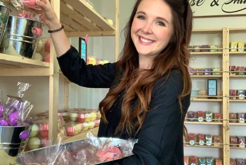 Salt Water Bath Bombs president Candice Humphries is eyeing Gander for expansion with the possibility of a permanent store there. Demand for retail sector employees is high, however, and Humphries is struggling to find a part-time employee for the pop-up Gander location.