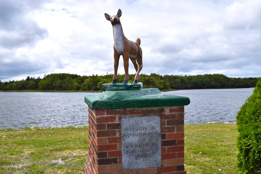 The new doe statue at the New Waterford Sportmen's Memorial Park in River Ryan. Sharon Montgomery-Dupe/Cape Breton Post - Sharon Montgomery