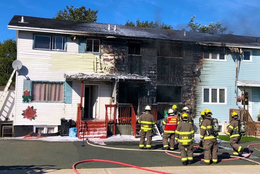 A fire at an attached home on Blackwood Place in St. John's Wednesday, Sept. 8 damaged multiple units.