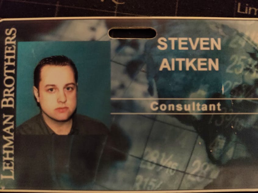 Steve Aitken's Lehman Brothers ID from 2001 that allowed him into the World Trade Center for work as a consultant. — Contributed