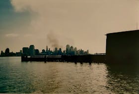 The view from Hoboken, N.J., on Sept. 12, 2001. At the time, Chris and Jennifer Etheridge lived there. 