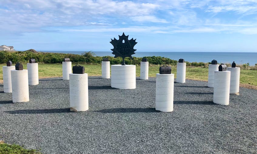 The monument was sculpted by Ontario based artist Timothy P. Schmalz in bronze and includes 12 carved metal lunch boxes which the miners would have taken their lunches in. NICOLE SULLIVAN/CAPE BRETON POST