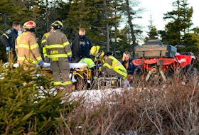 Two people were sent to hospital after they were thrown from their ATV in Paradise Saturday afternoon. Keith Gosse/The Telegram