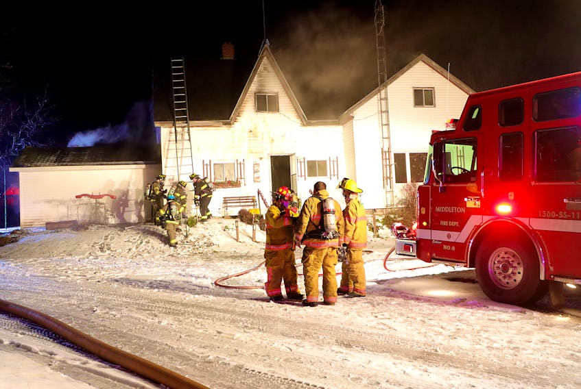 Kingston and District firefighters were called to a house fire in South Tremont shortly before 2 a.m. on New Year's Day. 
Adrian Johnstone
