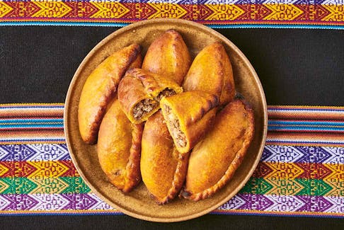 Bolivian-style turnovers — salteñas — from The Latin American Cookbook.