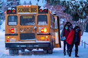Students at Austin O'Brien High School are going back to school after their Christmas break was extended by a week due to the Omicron virus. Taken on Monday, Jan. 10, 2022 in Edmonton. Greg Southam-Postmedia
