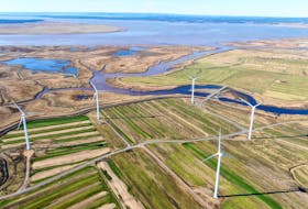 Cumberland County is considering placing a six-month moratorium on the development of all wind projects while it studies its land-use bylaw. Shown is a file photo of the Capstone Infrastructure wind project on the marsh near Amherst. Contributed