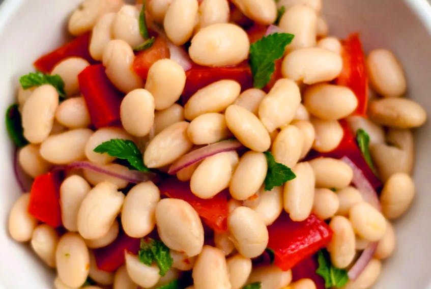 White kidney beans are combined with tomatoes, red pepper and red onion in this recipe from Macedonia: The Cookbook, by Katerina Nitsou. Interlink/Thomas Allen photo
