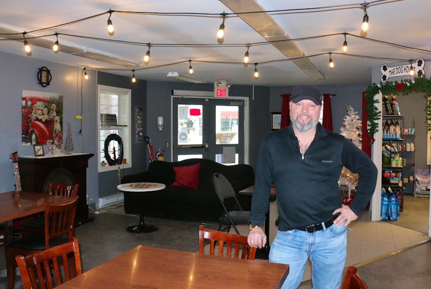 Glenn Deering says business has been steady since moving the Barking Bean Café to its new location at 20 Main St. in Hantsport. 