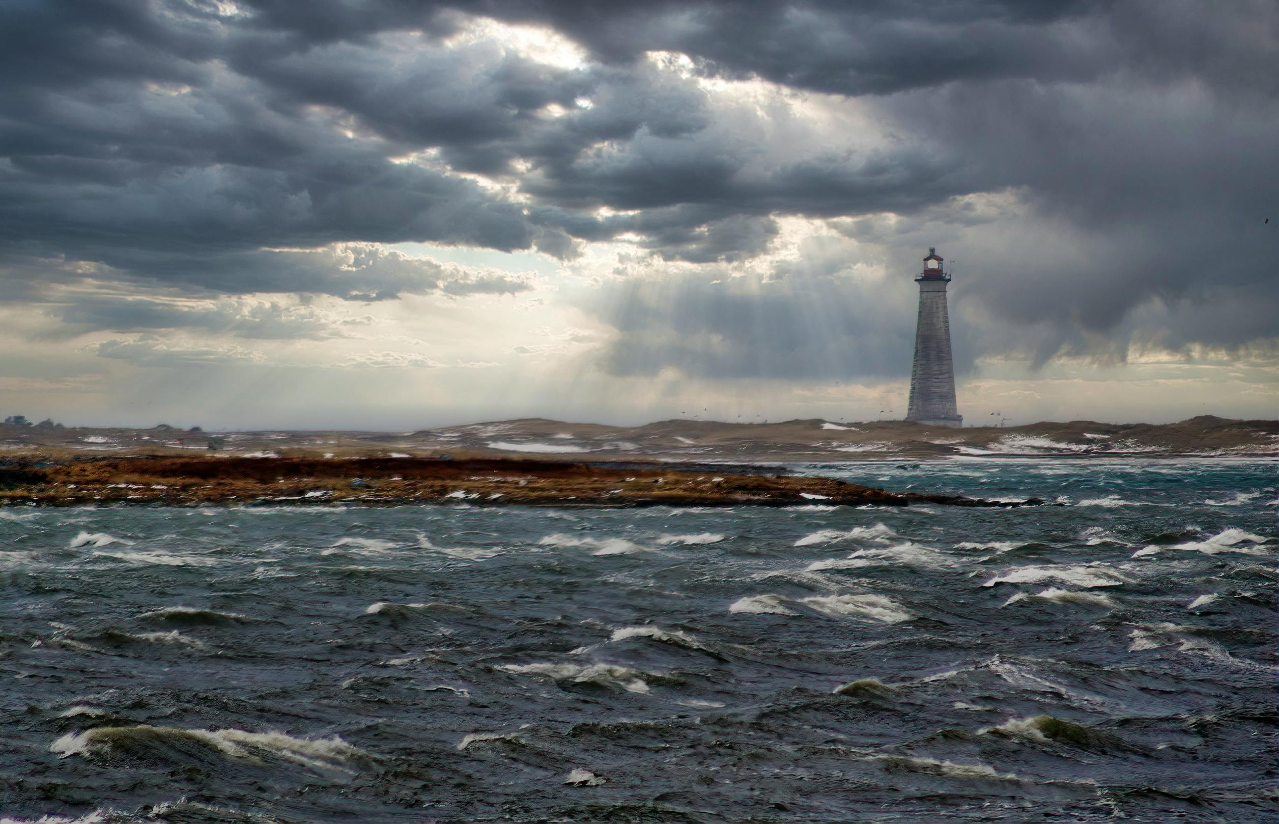 Clark Swimm photographed this ominous view of the Cape Sable Lighthouse from The Hawk, N.S. It is the most southerly point in Nova Scotia on Cape Sable Island. Clark noted the day was blustery with strong northwest winds, which is certainly evident in the photograph. The Cape Sable Lighthouse is the tallest in the province, standing at 101 feet tall. Thanks for sharing, Clark.