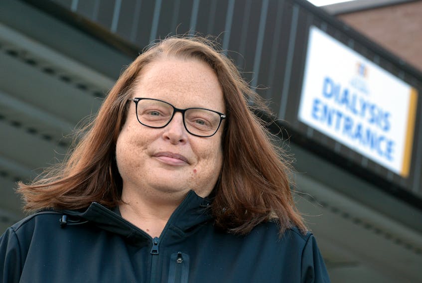 Jodi Sweeney says she might not be alive if a delivery driver hadn’t come to her rescue when she started bleeding severely after a visit to a dialysis clinic. Keith Gosse • The Telegram