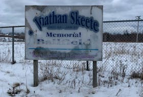 Columnist Tom Urbaniak believes so-called 'ghost parks' need to be dealt with in the Cape Breton Regional Municipality. Left, a faded sign announces the abandoned Jonathan Skeete Memorial Ballfield in Whitney Pier. Right, the rusty playground equipment at the Laurier Street park in Whitney Pier. CONTRIBUTED