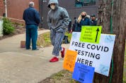  A pop-up COVID-19 testing site on the Dalhousie University campus in Halifax on Nov. 23, 2020.