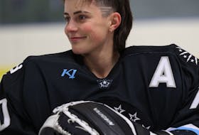Carly Jackson said the 2021-22 Premier Hockey Federation season has been challenging due to COVID-19. She said it’s a huge honour to be selected by the fans to the all-star celebration on Jan. 29, where she will be a backup goalie. Contributed