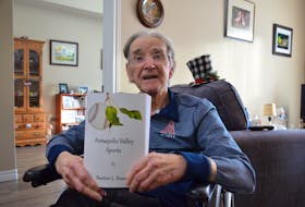 At age 87, sports historian and author Burton Russell of Kentville has just released his 14th book, Annapolis Valley Sports. KIRK STARRATT