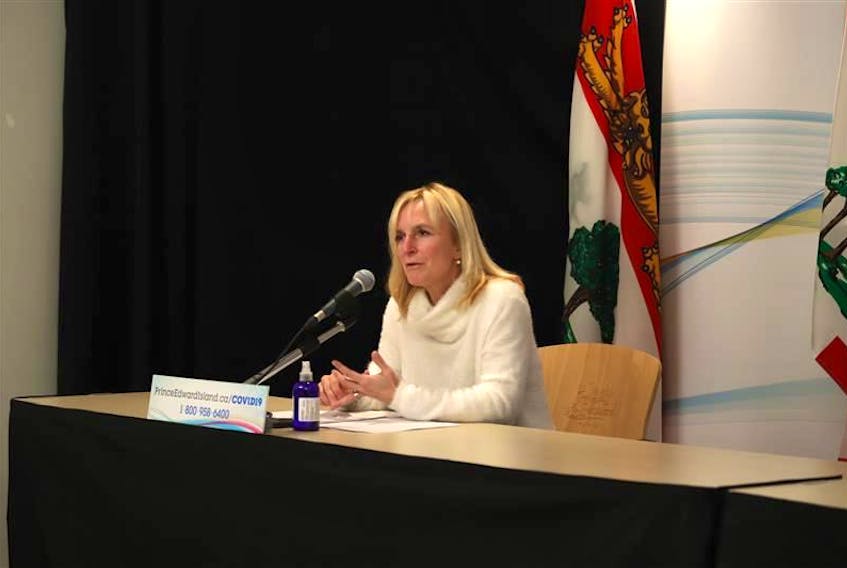 Chief public health officer Dr. Heather Morrison announces 209 new cases of COVID-19 in P.E.I. on Jan. 13, 2022.