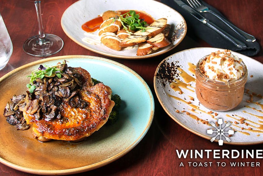 Three of the many plates available at the Pilot House's WinterDine menu.