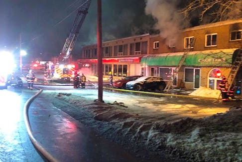 NGRP photo of the fire scene in New Glasgow taken on 6 a.m. Jan. 14.