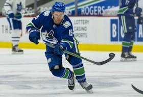 Dartmouth's Matthew Highmore is in his second season with the Vancouver Canucks. - Bob Frid-USA TODAY SPORTS

