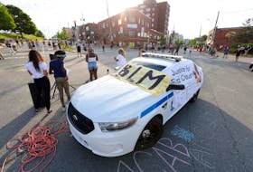 Approximately 250 people blocked off the corner of Gottingen Street and Cogswell, just near the headquarters of Halifax Regional Police Friday evening. The Black Lives Matter event brought poets, and advocates speaking to the assembled crowd on June 26, 2020.
ERIC WYNNE/Chronicle Herald