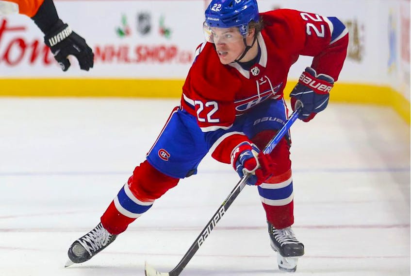 Cole Caufield has 1-7-8 totals in 15 games this season with the Canadiens and is minus-15.