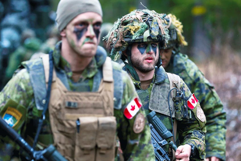 Canadian troops during a NATO drill in Latvia in April 2020. In terms of equipment, training and lack of personnel, Canada's military has rarely been in such rough shape.