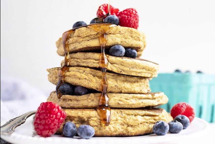  Gluten-free blueberry chickpea pancakes