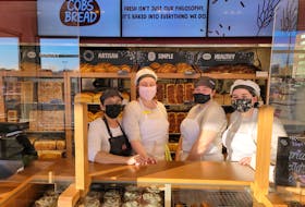 COBS Bread expects to open 15-20 franchised bakeries in the Maritimes over the next five years. Rebecca Cripps, second from left, owns the COBS bakeries in Bedford and Dartmouth.