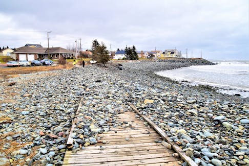 The force of nature is on true display in Eastern Passage, N.S. Warren Hoeg captured many rocks that were thrown up onto the McCormacks Beach Boardwalk during high tide in Monday night’s storm. Storm surge isn’t uncommon in the area with rocks sometimes landing on the roadway. But this photo is a great reminder of how powerful the ocean is. Thanks for sharing, Warren.