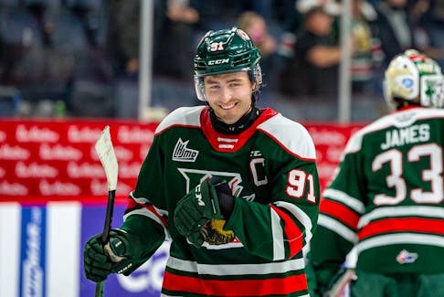 Halifax Mooseheads general manager Cam Russell has received several strong trade offers for his captain Elliot Desnoyers. - QMJHL


