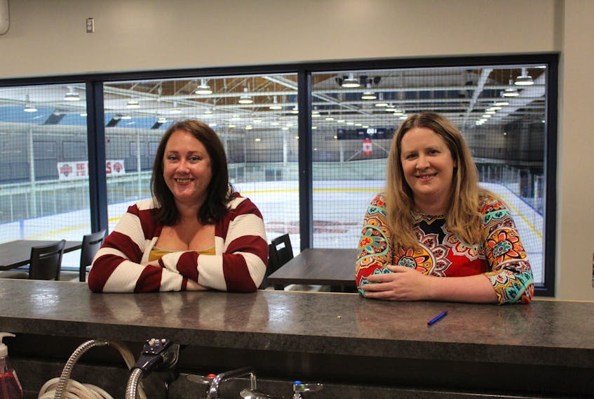 TALO On Ice manager Rita Murphy, left, and establishment founder and owner Angela Houston were optimistic in the summer of 2021 about the new venture at the Glace Bay Miners Forum. The business closed due to COVID and now the CBRM is looking for a new operator for the food and beverage services at the forum. DAVID JALA • CAPE BRETON POST