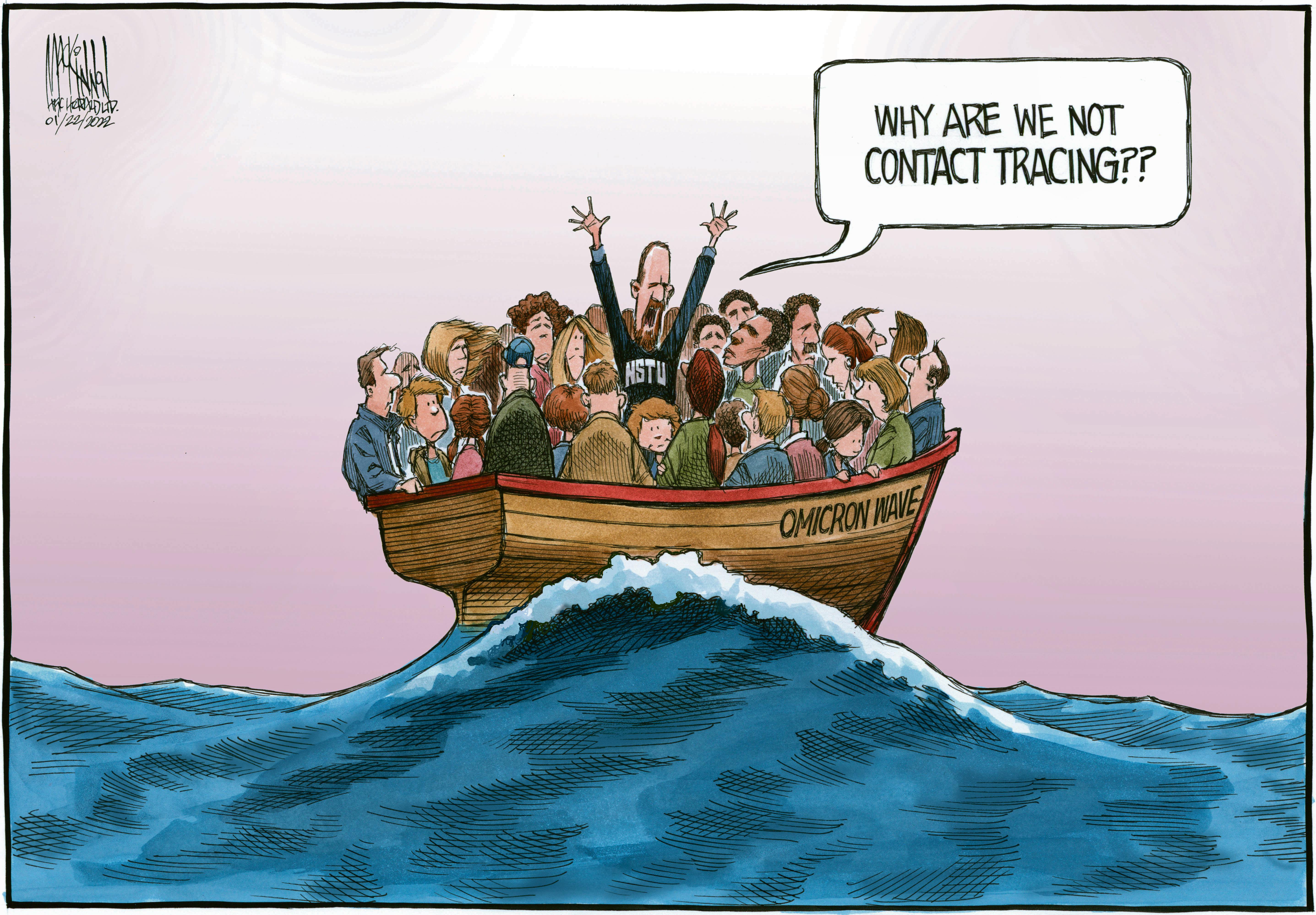 NSTU PAUL contact tracing on crowded packed boat Bruce MacKinnon January 22, 2022