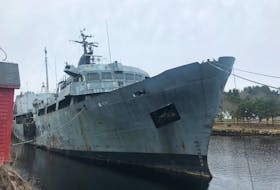 The former HMCS Cormorant lay idle at the Bridgewater waterfront for about 18 years.
