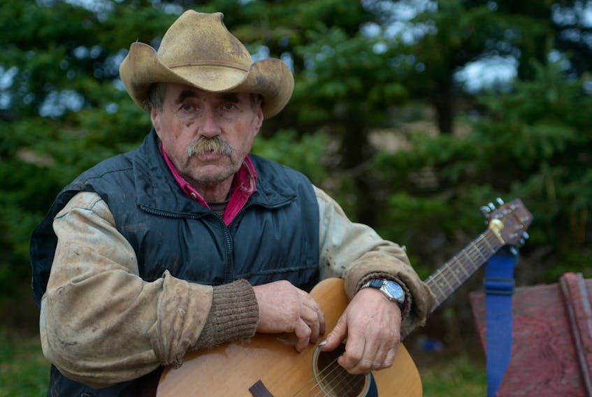 A GoFundMe campaign has been set up for animals left behind after the death of Hughie Buell, seen here in 2014, known in P.E.I. as the Hitchhiking Cowboy. 